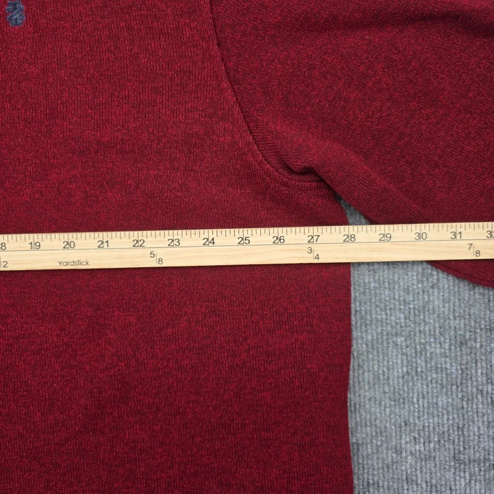 IZOD Mens Big and Tall 2XL Quarter Zip Pullover Sweater Heathered Burgundy Red